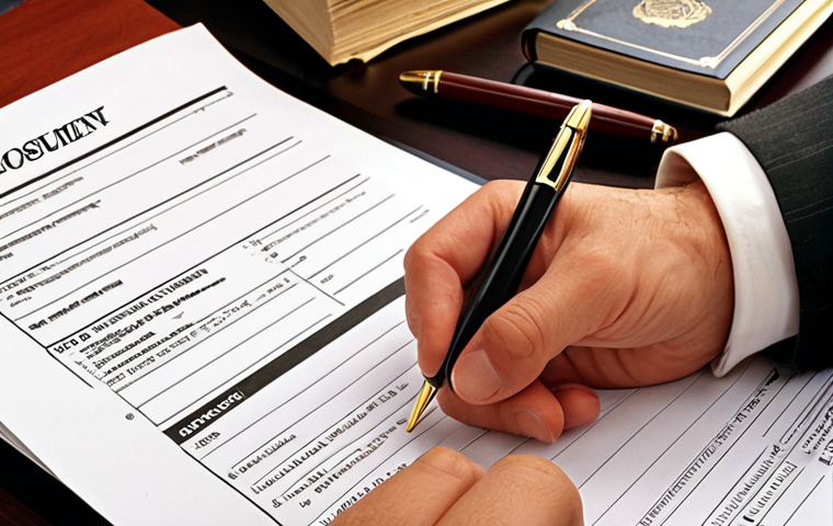 **Preparing a legal document:** A well-organized desk with legal documents (plaint, reply), a pen, and a law book. Focus on the importance of careful document preparation in litigation.